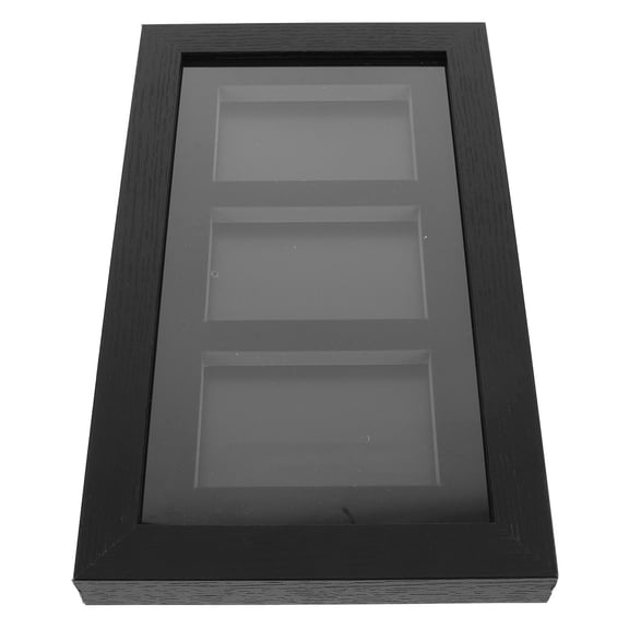 YUYUETIME Sports Card Frame 1Pack Wall-Mounted Trading Card Display Case Black Fibreboard Tabletop Placement
