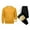 Yellow, variant on Jgppe Mens 2 Piece Sweat Suit Warm Fleece Lined Long Sleeve Shirt and Trousers Winter Outfits