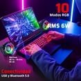 thumbnail image 4 of Bocinas Gamer BALAM RUSH GLIMM PENTA BG545 Inalambrica RGB Sonido Estereo 2.0 USB + Bluetooth 5.0 Negro BR-941228, 4 of 5