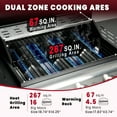 thumbnail image 5 of 30000BTU Gas Grill, 3-Burner Grills with Built-in Thermometer & Side Table, Stainless Steel BBQ Grills for Outdoor Cooking, 5 of 8
