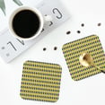 thumbnail image 5 of Bingfone Vintage Mardi Gras Purple Yellow Plaid Leather Drinks Coasters With Set Of 6,Suitable For Home Kitchen,Coffee Cup Coasters Home Gift, 5 of 9