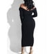 thumbnail image 5 of Vestido tipo jersey para mujer, vestido de punto, vestido de moda, manga larga, hombros descubiertos, escote en V, vestido de fiesta liso, vestido deportivo informal, vestido tipo jersey, 5 of 6