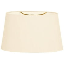 Royal Designs 14" Shallow Oval Hardback Lamp Shade Eggshell
