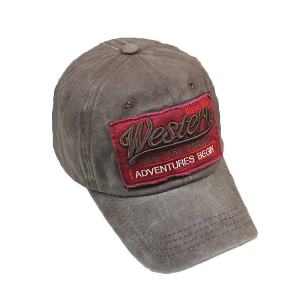 Letters Embroidery Hat coffee 