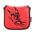 thumbnail image 3 of facefd Universal Golf Mallet Putter Cover Square Headcover Magnetic Closure Guard Butterfly Red, 3 of 5