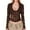 Brown, variant on Sexy Sheer Lace Womens Long Sleeve Tops Hollow Out Design Tie Front Fashion Clothing Womens Blouses Going Out Tops for Women Trendy Y2K Tops Spring Fashion