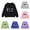 Black, variant on Kids Hanukkah Menorah Print Warm Crewneck Sweatershirt Long Sleeve