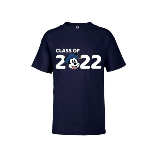 Disney Mickey Mouse Class Of 22 Short Sleeve T Shirt For Kids Customized Athletic Navy Walmart Com