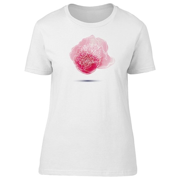 Abstract Pink Peony Flower Tee Women's -Image by Shutterstock