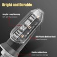 thumbnail image 4 of Luces de señal de giro LED Yashi 8 mm luz intermitente ámbar 12 V carcasa transparente, 4 of 5