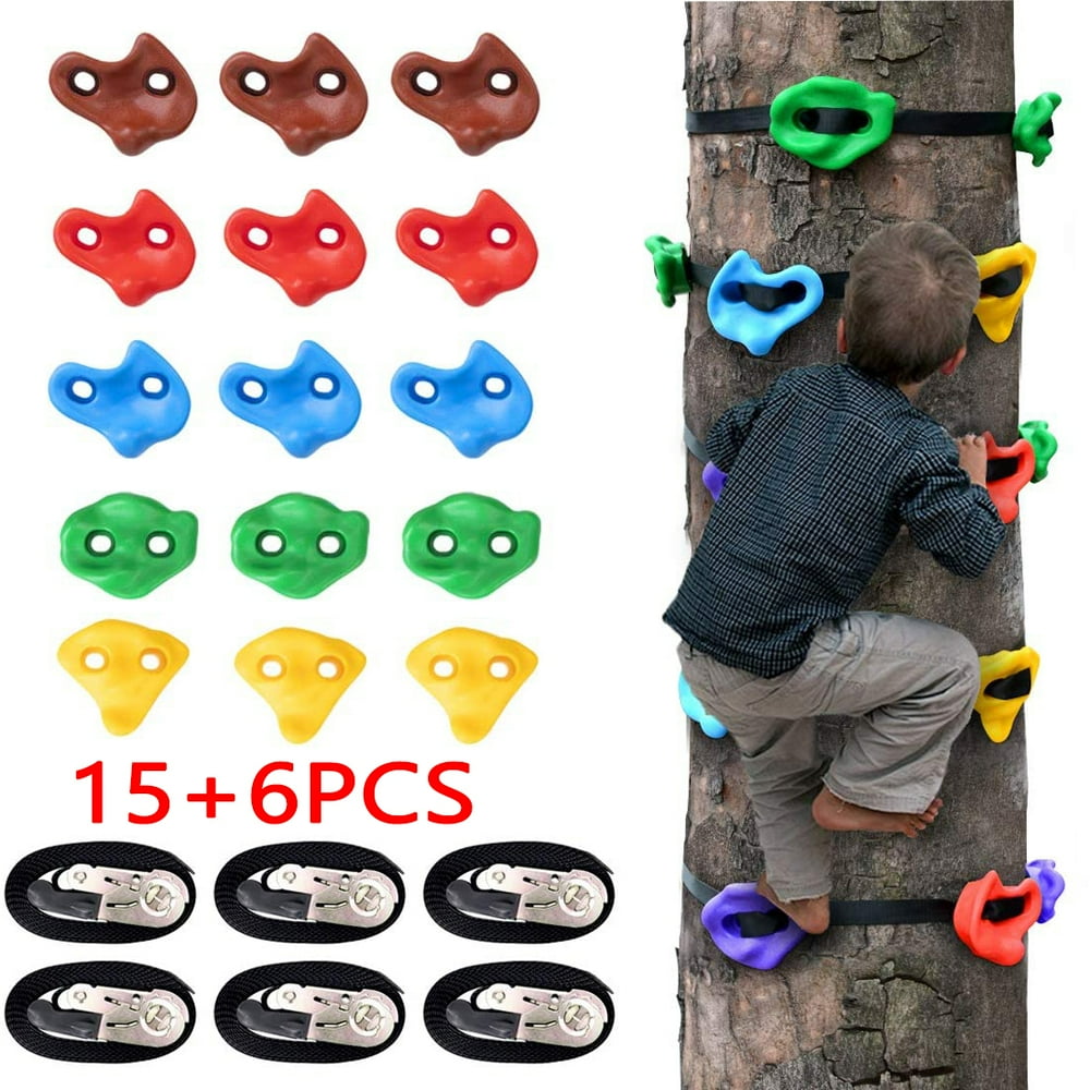 Ninja Tree Climbers Climbing Holds for Trees, 15 Climbing Rocks with 6