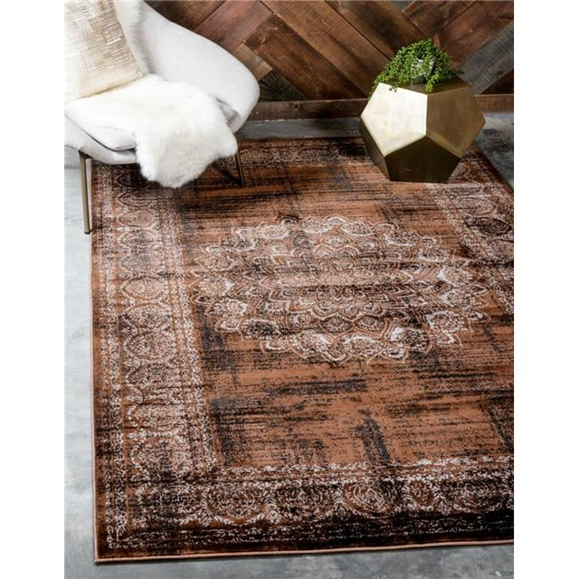 Unique Loom 3134873 5 x 8 ft. Imperial Cypress Rectangular Rug, Chocolate Brown
