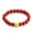 Only Lotus, variant on K-KED Real 24K Yellow Gold Bracelet For Women Small Lotus with Red Agate Beaded Link-Lotus + 4PCS Gold Bead-22cm/8.7inch