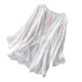 thumbnail image 1 of Cárdigan de mujer ahuecado Bikini camisa abierta Top de punto de verano para boda natación, 1 of 10
