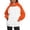 Orange, variant on Women's Oversized Raglan Sleeve Colorblock Pullover Hoodie Blue XXL
