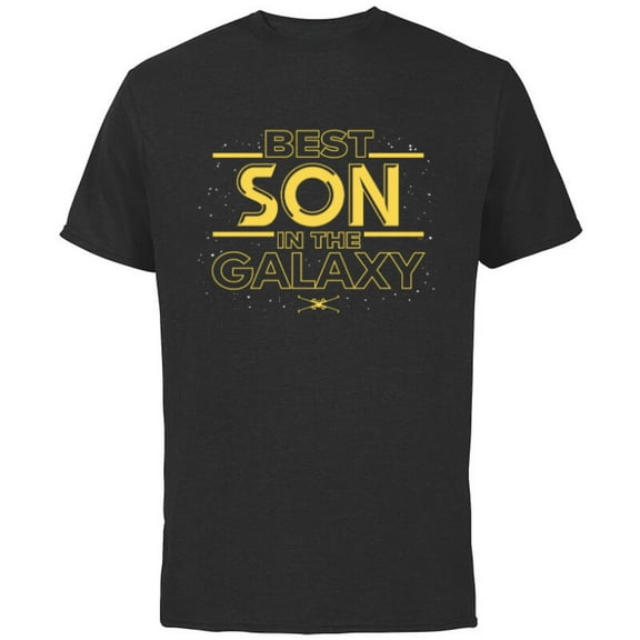 Star Wars Best Son in the Galaxy Family Trip Birthday- Short Sleeve Cotton T-Shirt for Adults - Customized-Black