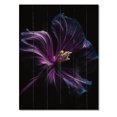 thumbnail image 3 of Designart "Purple Black Daisies Flower Fusion Floral Contrasts" Floral Print on Natural Pine Wood, 3 of 5