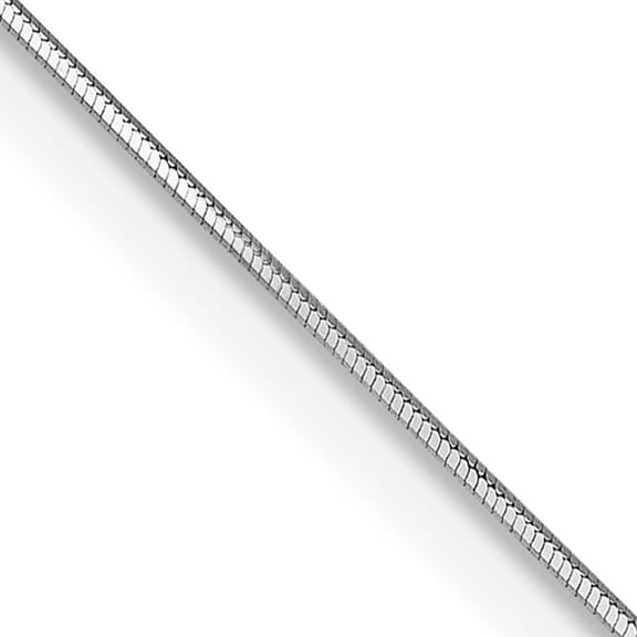 14K White Gold Wg .7mm Octagonal Snake Chain (16 X 0.7) Made In Peru wos060-16