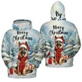 thumbnail image 3 of Merry Christmas German Shepherd Enjoys Woofmas Winter Xmas Holiday All Over Print 3D Hoodie Unisex Merch Hoodies Alsatian Dog Lover Gifts - 02022, 3 of 6