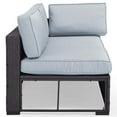 thumbnail image 4 of Crosley Furniture KO70129BR-MI Biscayne Outdoor Wicker Single-Arm Loveseat, Brown with Mist Cushions, 4 of 8