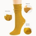 thumbnail image 3 of Women Crew Socks Solid Color Boot Socks for Women Girls Ladies 9 Pack, 3 of 7