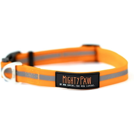 UPC: 0736140425501 | Mighty Paw Waterproof Dog Collar  Smell-Proof Active Dog Gear  Coated Nylon Webbing with Reflective Stripe
