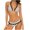 White, variant on SMihono Bikinis for Women Summer Two Piece Siwmwear Women's Swimwear Sexy Polka Dot Printing Halter Bandage Split Swimsuit