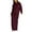 Wine, variant on Women's Solid Color Tight Waist Pocket Long Sleeve Suit Pants Interview Outfit Trouser Suit Pullover Dress Outfit Casual plus Size Pant Suit Dressy Pant Suits for A Wedding Petite Size Maternity