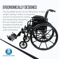 thumbnail image 4 of Dynarex DynaRide Series 4 X-Lite Wheelchair with Elevated Leg Rest, Black Nylon Upholstery, Weight Capacity of 300 Pounds, Black Frame, 1 DynaRide Series 4 X-Lite Wheelchair with Elevated Leg Rest, 4 of 7