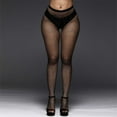 thumbnail image 2 of TIEVOSA Women Net Stockings with Diamond Net Stockings Fishnet Stockings Pantyhose（Black）, 2 of 5