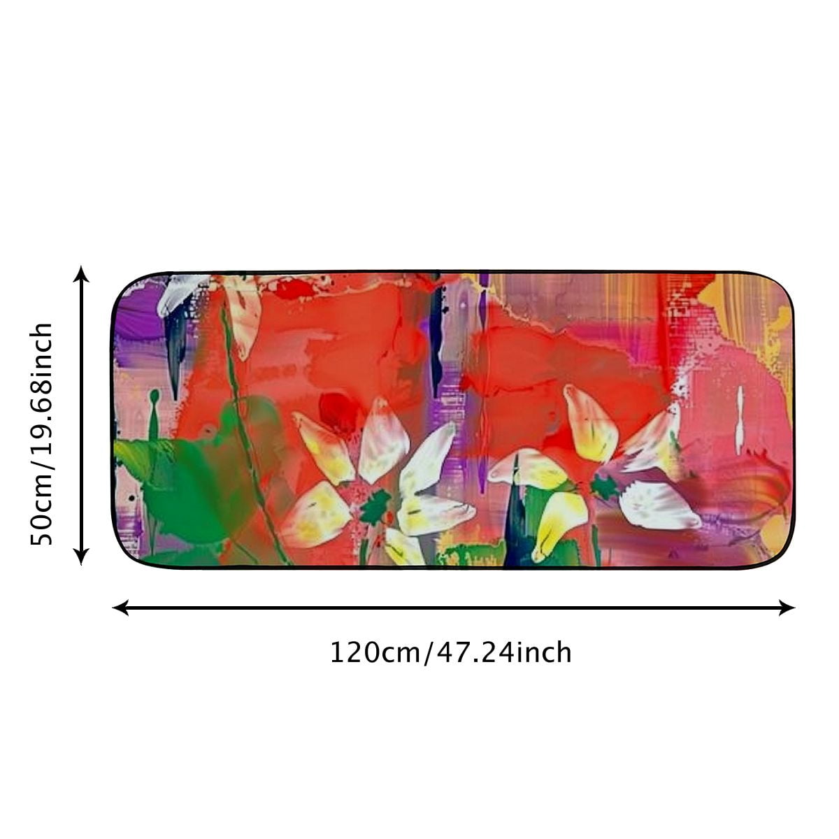 Qinduosi Decorative Door Mat, Door Mat with Non-Slip Rubber Backing, Easy Cleaning, Traps Dirt, Rug for Entry, Patio, Garage - Watercolour Watercolor Painting Paint Ink Blend  19.68*47.24 in