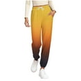 thumbnail image 2 of Antqov Sweatpants Women, Elastic High Waist Gradient Printed Cuffed Lounge Pants Drawstring with Pockets, Outdoor Sports Casual Relaxed Lightweight Breathable Joggers, 2 of 5