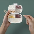thumbnail image 2 of Portable Travel Outdoor Compartments Mini Medicine Sorting Box Pill Organizer, 2 of 8