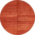 thumbnail image 1 of Ahgly Company Indoor Round Abstract Orange Red Abstract Area Rugs, 5' Round, 1 of 6