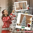thumbnail image 4 of 7.5 ft Artificial Frosted Christmas Tree with Realistic Branches, Wide Full Spruce Holiday Décor, Hinged Xmas Tree, Easy Assembly, 4 of 11