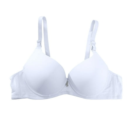 Womens Push Up Underwear Solid Color Sexy Adjustable Comfy Racerback Bralette Casual Fashion Lightweight T-Shirt Bra