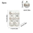 thumbnail image 6 of Upgraded&nbsp;News Christmas Ball 6pcs Multi Color Painted Gift Box Set Christmas Ball Christmas Tree Hanging Ornament X, 6 of 6