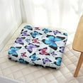 thumbnail image 3 of Elegant Butterfly & Floral Print Zabuton Cushion Thick Support for Meditation & Floor Lounging, 3 of 7