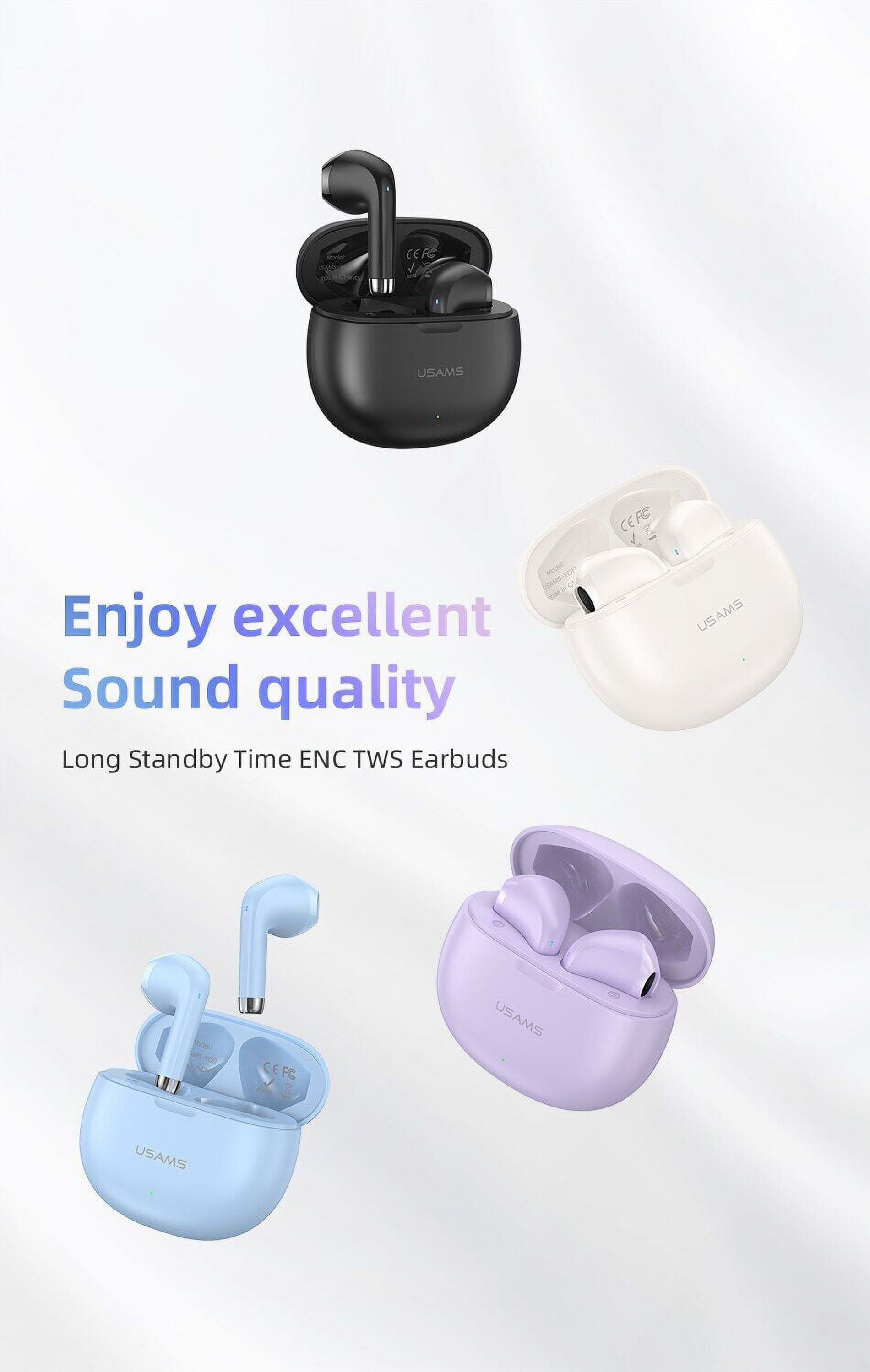for Samsung Galaxy A34 Wireless Earbuds Bluetooth 5.3 Headphones with  Charging Case,Wireless Earphones with Noise Cancelling Mic,IPX4 Waterproof  Earphones,Touch Control - White 