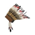 thumbnail image 3 of Tocado de plumas de jefe , tocado de cumpleaños para fiestas y actuaciones en escenario, 3 of 6