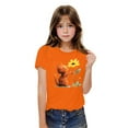 thumbnail image 2 of T-shirts Graphiques pour Fille à Imprimé Floral, Manches Courtes, Col Rond, Hauts, 2 of 6