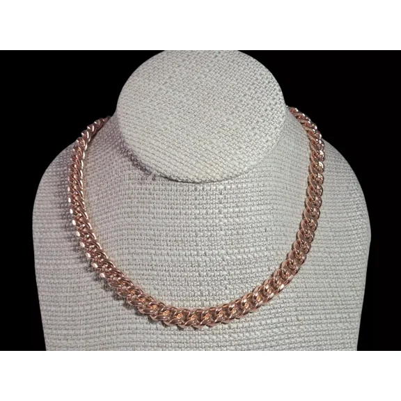 Raw Pure Copper Cuban Link 22" Chain Necklace Arthritis Pain Therapy Necklace