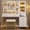 White, variant on Vanity Table Set with Upholstered Stool,Makeup Vanity with Mirror and Lights with Charging Station, Vanity Desk with 5 Drawers & Shelves,Vanity Table Set with Jewelry Storage & RGB Lights,White