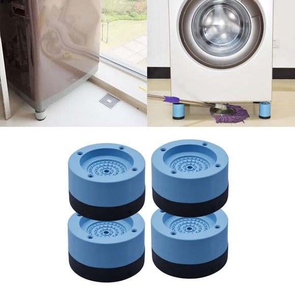 Almohadillas antivibración perfecl para lavadora y secadora 4 piezas Azul 35cm