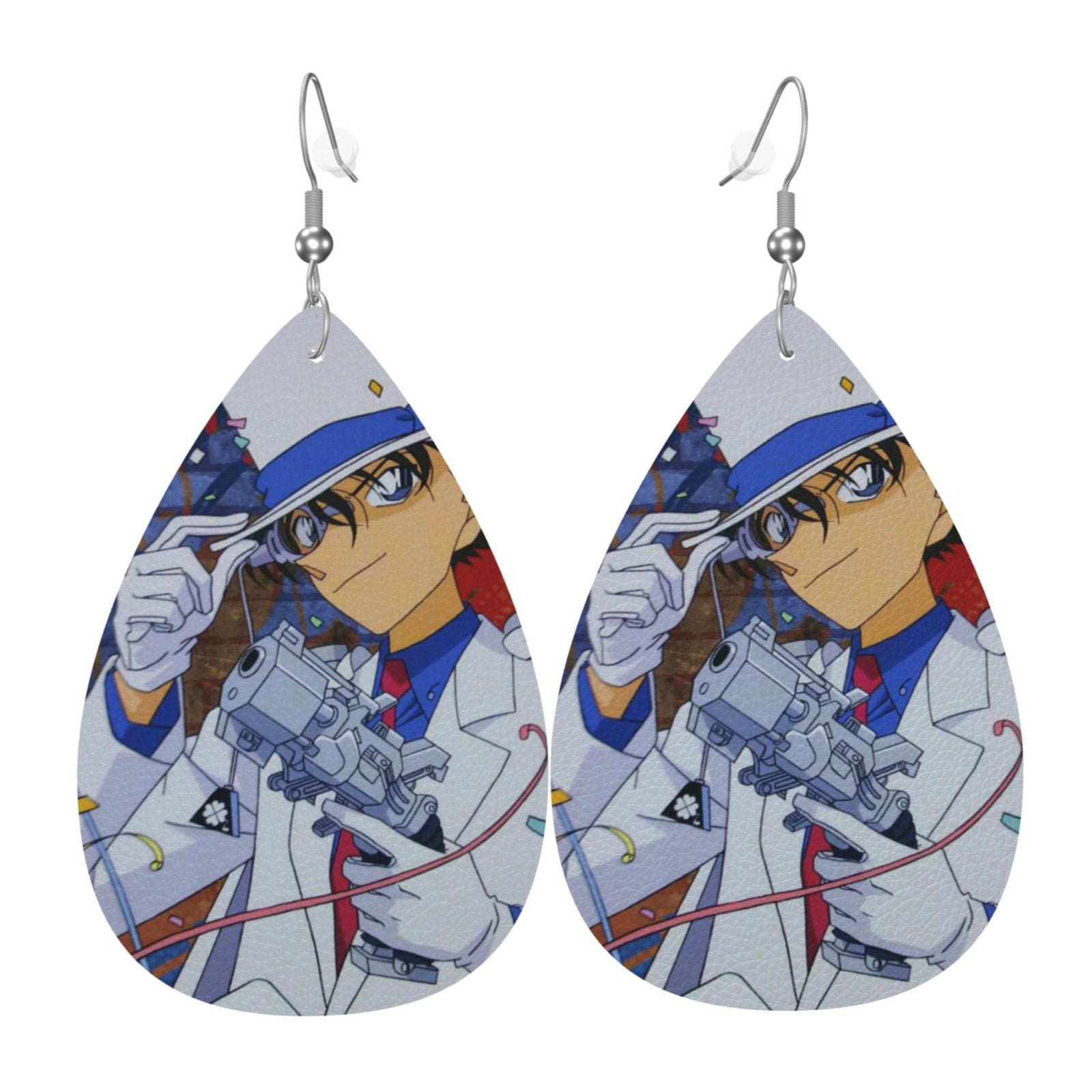 Leather Earrings Lightweight Leaf Earring Teardrop Dangle Earrings Detective Conan Kaito Kidd Walmart Com
