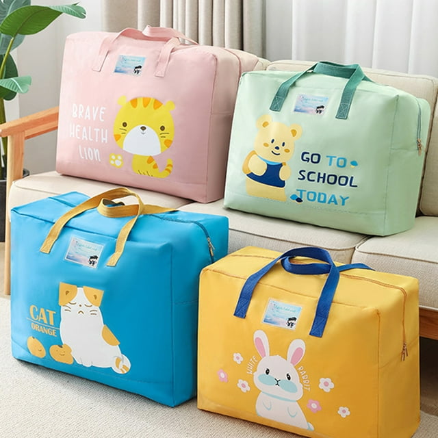 Xihbxyly Bolsa para Guardar Colchas, Gran Capacidad para Mantas y Almohadas, Tejido Transpirable, Diseño Plegable, Asas Portátiles y Reforzadas, Ideal para Organizar El Hogar, Tamaño 45 X 18,5 X 39 C