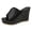 A-Black, variant on Slip on Wedge Sandals for Women Chunky Platform High Top Slides Open Toe Arch Support Trendy Dress Shoes for Ladies Outdoor Green-7.5