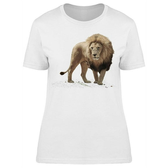 Large Male Lion T-Shirt Women -Image by Shutterstock, Female x-Large