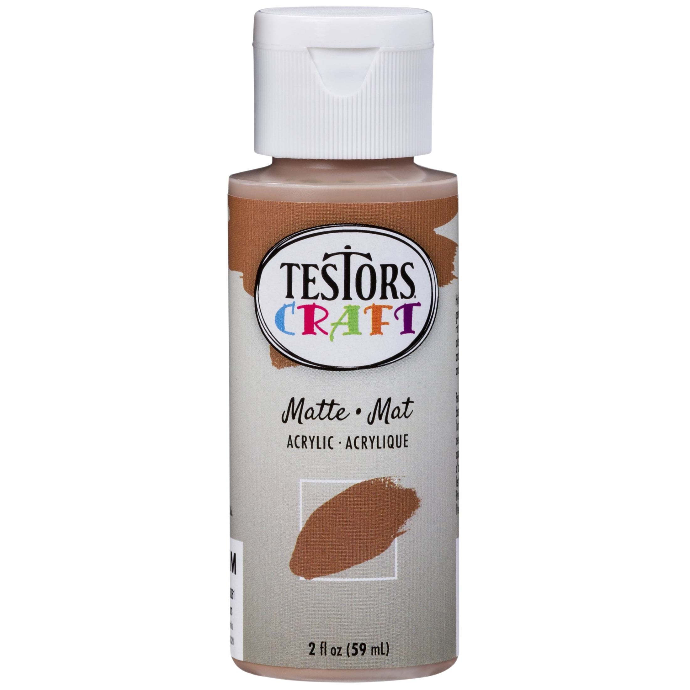 6 Pack, Coffee, Rust-Oleum Testors Craft Matte Acrylic Paint- 297843, 2 oz. Bottle