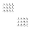 thumbnail image 4 of Injueey 12x Clips para bolsas de acero inoxidable, solución práctica de sellado para patatas fritas, aperitivos, Clips para bolsas con trompeta 4*4cm 2Conjunto, 4 of 6